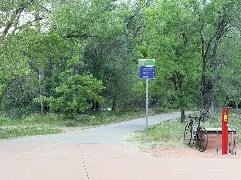 The Poudre River Trail is (usually) pretty well signed.