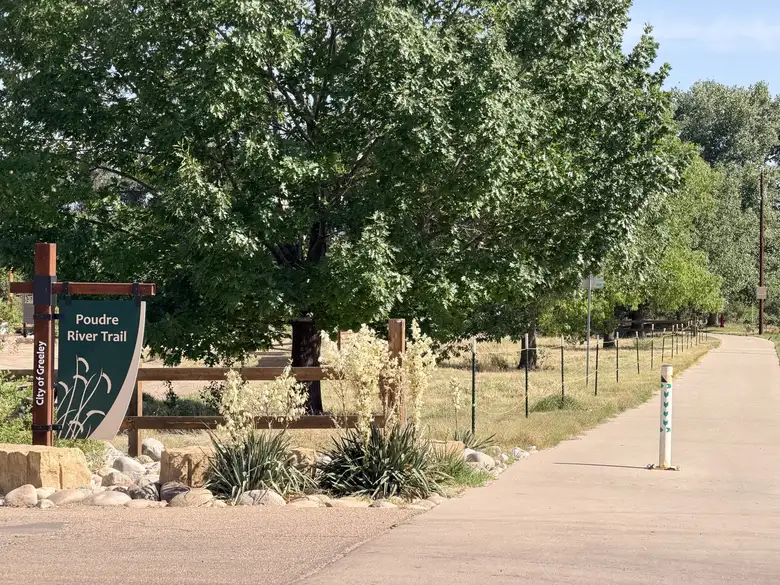 The Poudre River Trail in Greeley. The Poudre River Trail in Greeley.
