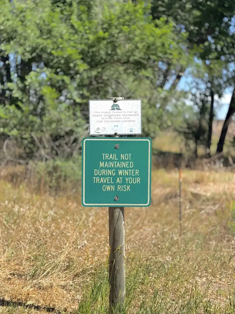 The Poudre River Trail is not maintained during winter in various segments. The Poudre River Trail is not maintained during winter in various segments.