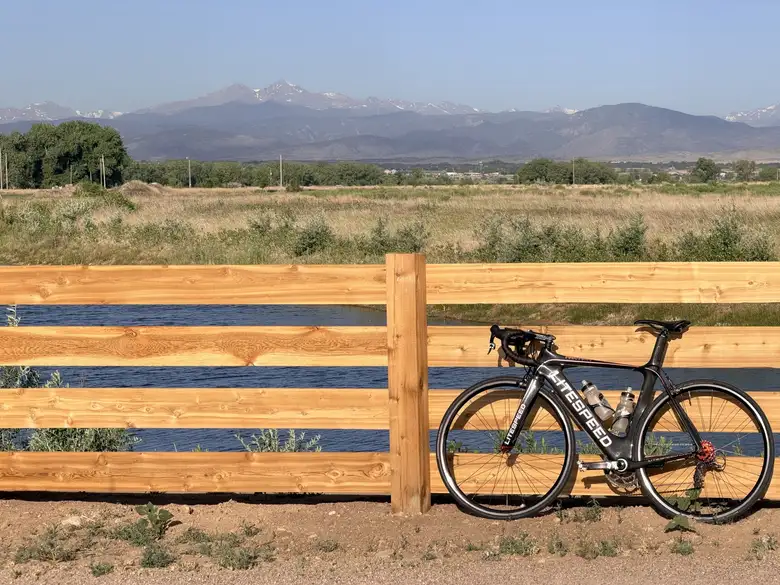 My Litespeed with Mount Meeker and Longs Peak.