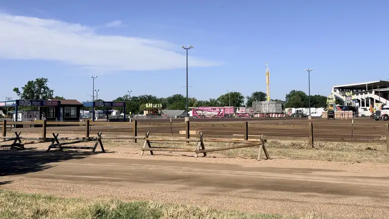 Island Grove Regional Park (home of the Greeley Stampede) is effectively the eastern terminus of the Poudre River Trail. It is just over a mile away from downtown Greeley.