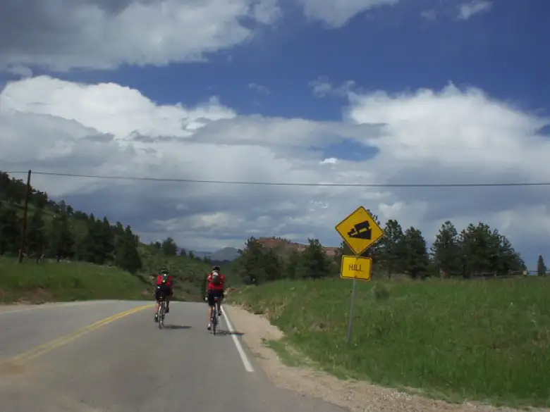 [Mile 141, 2:51 p.m.] Hill... no kidding.