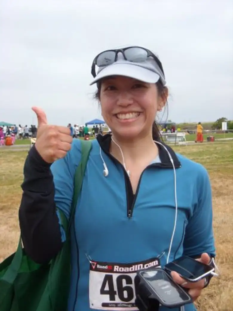 Alyssa after surprising herself with a solid performance in the 5k.