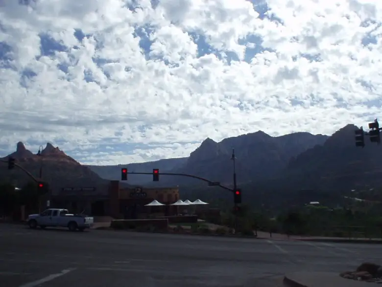 Sedona had something of a downtown, with strict building codes so that even stores like Safeway and McDonalds (not shown) fit in with the 