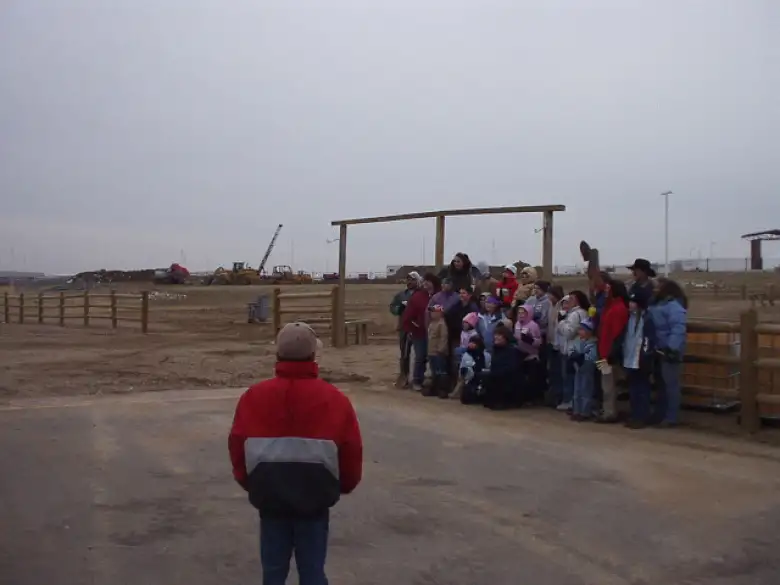 This shows where the community center will be built.