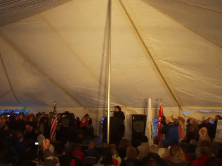 Speeches were given quickly since it was quite cold (maybe 20 degrees F) outside.