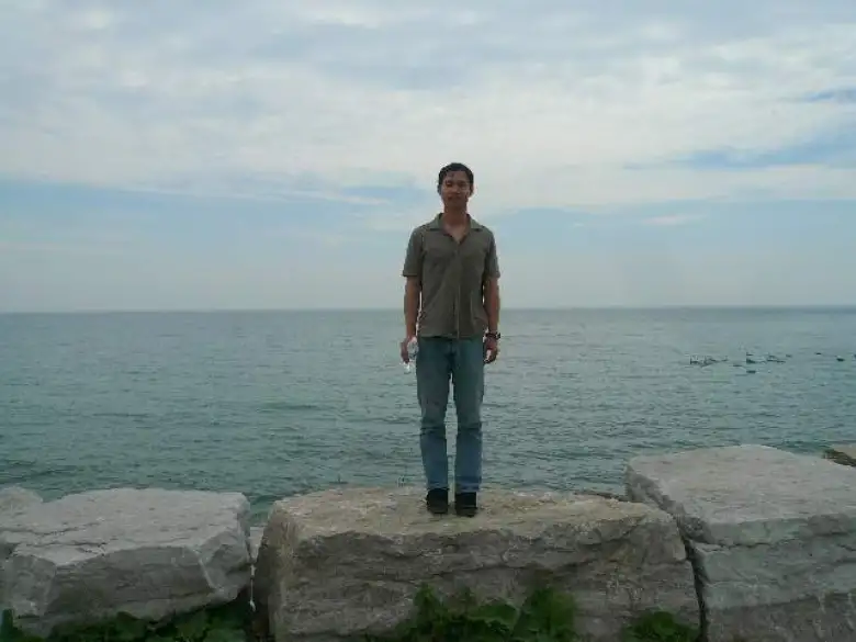 Felix Wong in front of Lake Ontario. Felix Wong in front of Lake Ontario.
