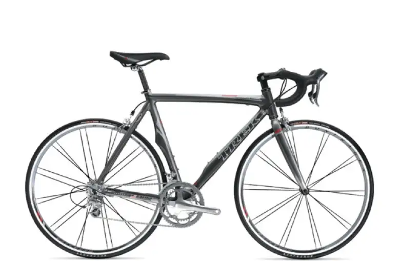 Also heavily promoted was Trek's new line of Madone road bikes.  This one -- the Madone 5.2 -- uses Trek's proprietary OCLV 110 carbon fiber.