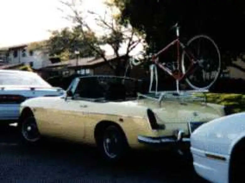 During the winter quarter of my junior year in college as my ME103 final project, I made a bike rack for my little MG so we could all go together to my cycling adventures.