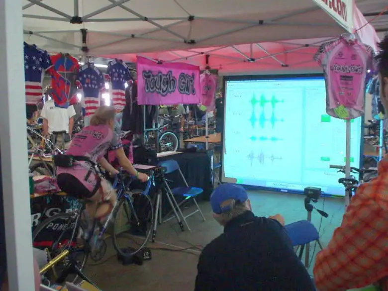 The Tough Girls were on hand doing a Computrainer demo.
