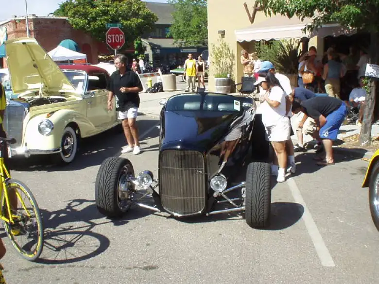 If I were to build a 'rod, it probably would be a roadster.  The bicycle at the left was a $6000 Casati that was ridden in the GWBR time trial that morning.  I do believe I beat it!