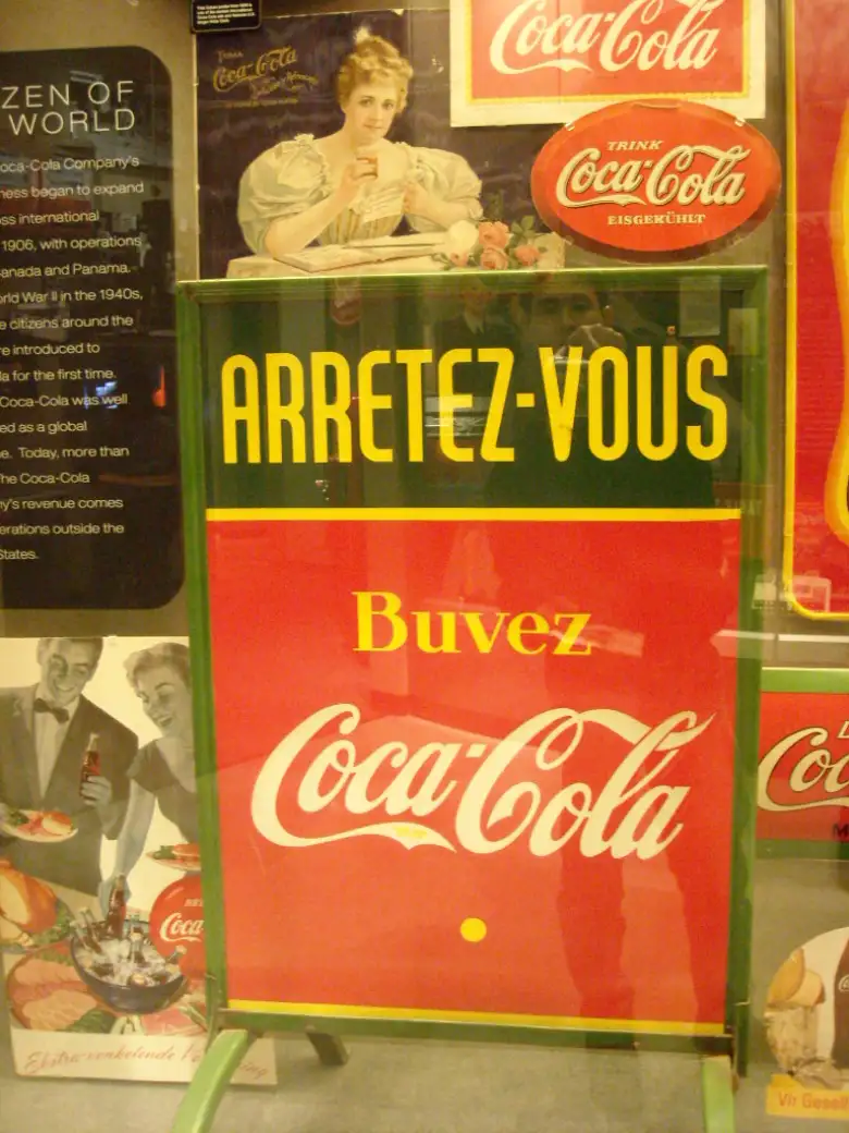 French Coca-Cola sign. French Coca-Cola sign.