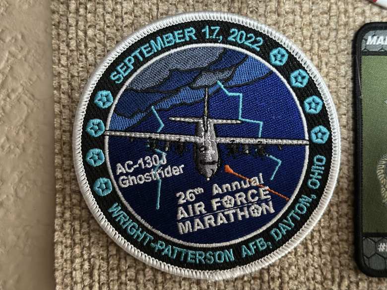 Patch given to participants of the 26th Annual Air Force marathon.