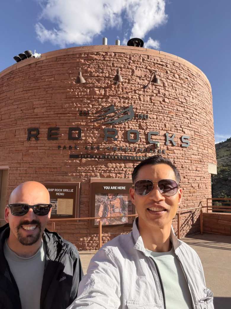 Manuel and Felix at Red Rocks Park and Amphitheater, established 1941.