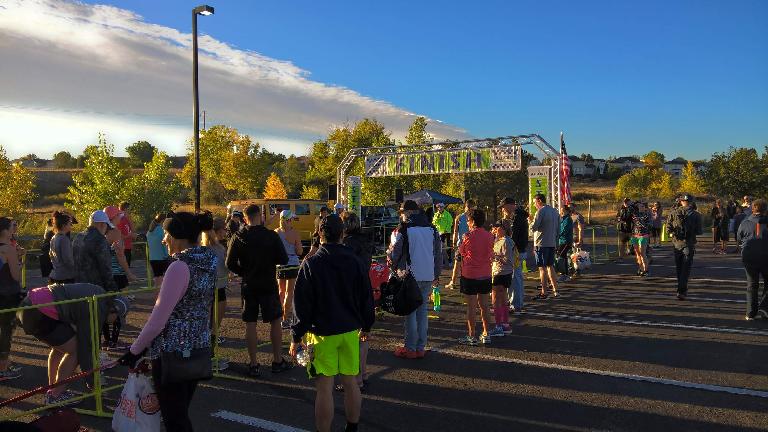 Runners at the start of the 2016 All-Out Fallfest Marathon. Runners at the start of the 2016 All-Out Fallfest Marathon.
