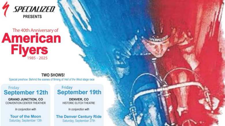 Poster for the 40th Anniversary of American Flyers screenings.