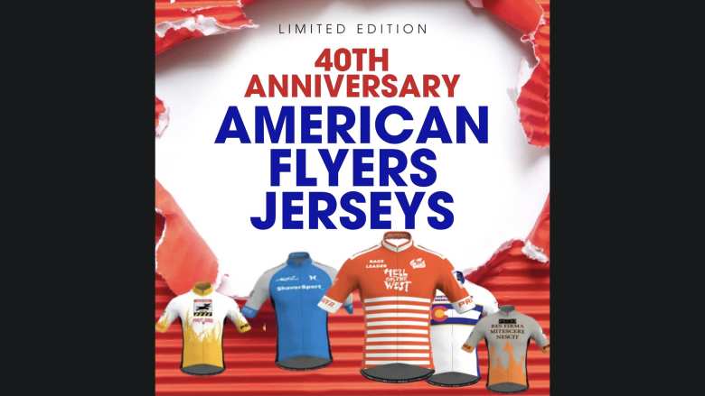 Limited edition American Flyers jerseys designed by Bob Shaver and produced by Primal.