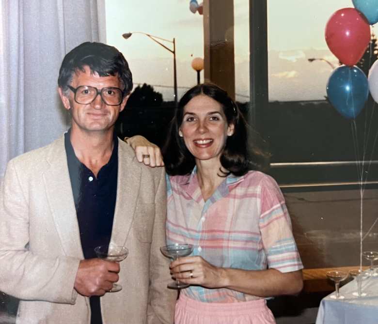Steve Tesich and Carla Shaver at the world premiere of American Flyers in 1985.