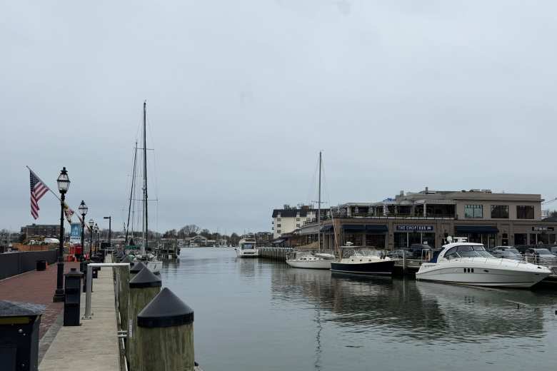 The harbor next to the City Dock in Annapolis, MD.