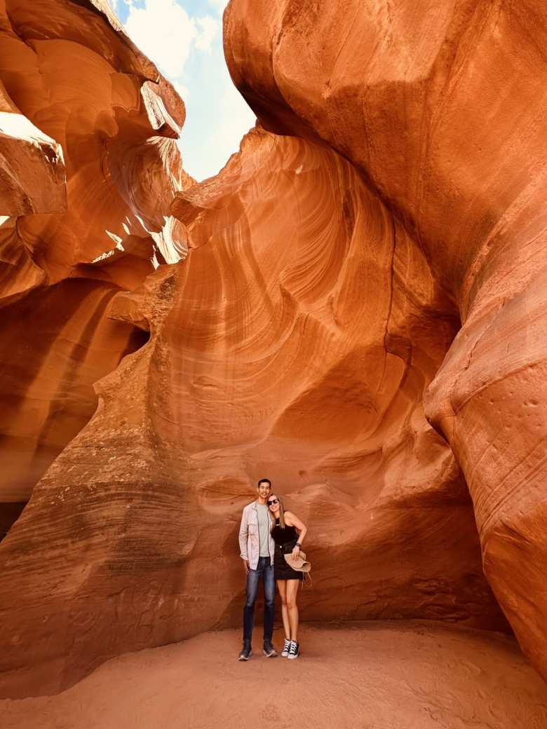 Felix and Andrea near the entrance of Upper Antelope Canyon.