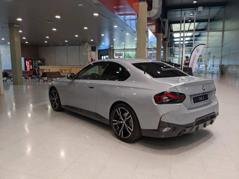 A silver BMW 220i, dubbed "The 2."