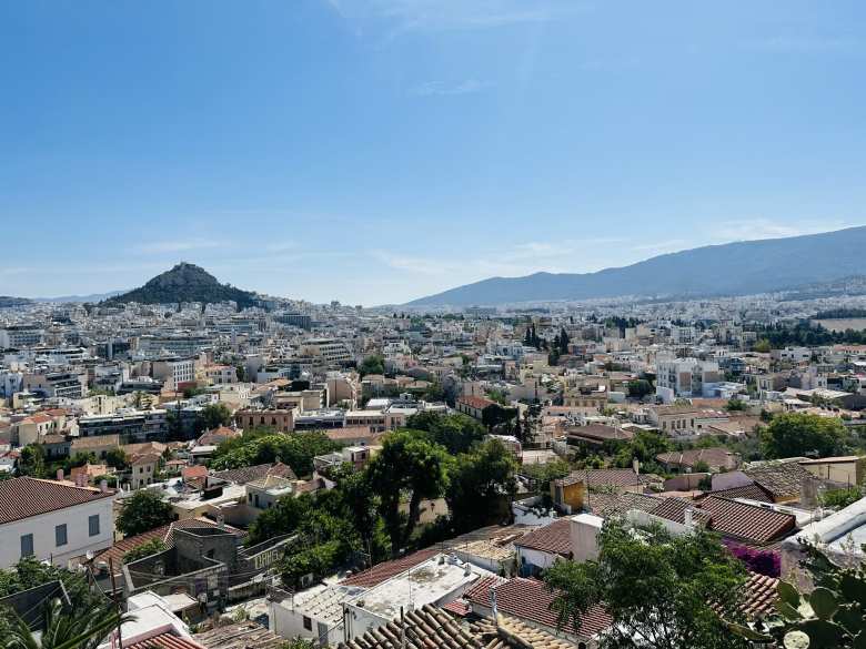 View of the city of Athens from near the Acropolis.