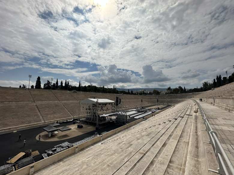 Inside the Panathenaic Stadium.