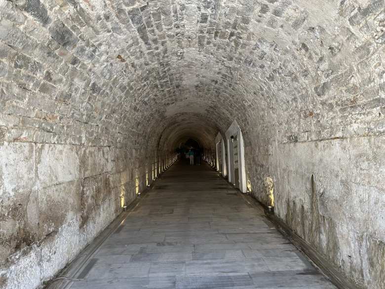 The athletes' tunnel at the Panathenaic Stadium.