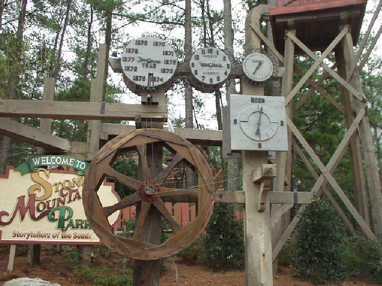 This was a water clock in the little village at Stone Mountain.  It was at least 133 years off!