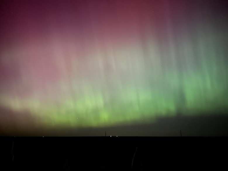 How my iPhone 14 Pro perceived the aurora.