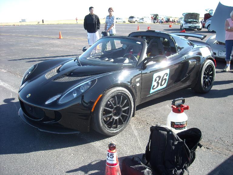 This Lotus Exige was parked next to us on the starting grid.