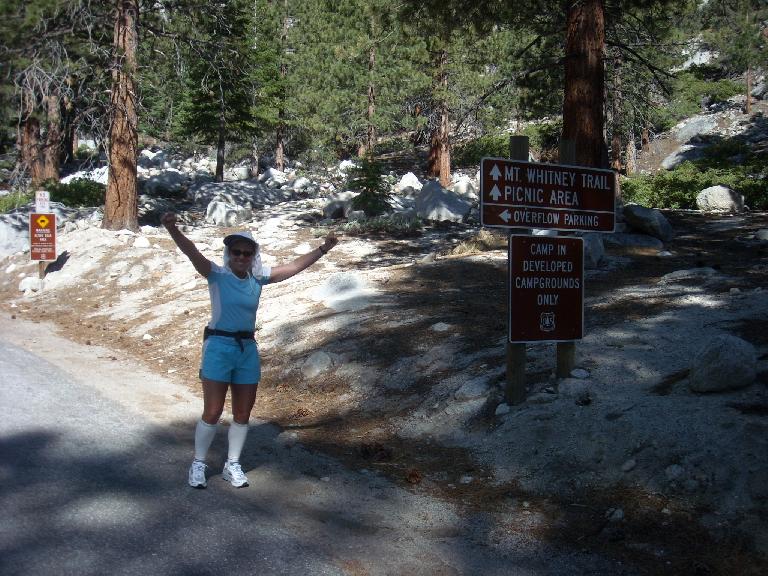 Alene commencing her return trip to Badwater.