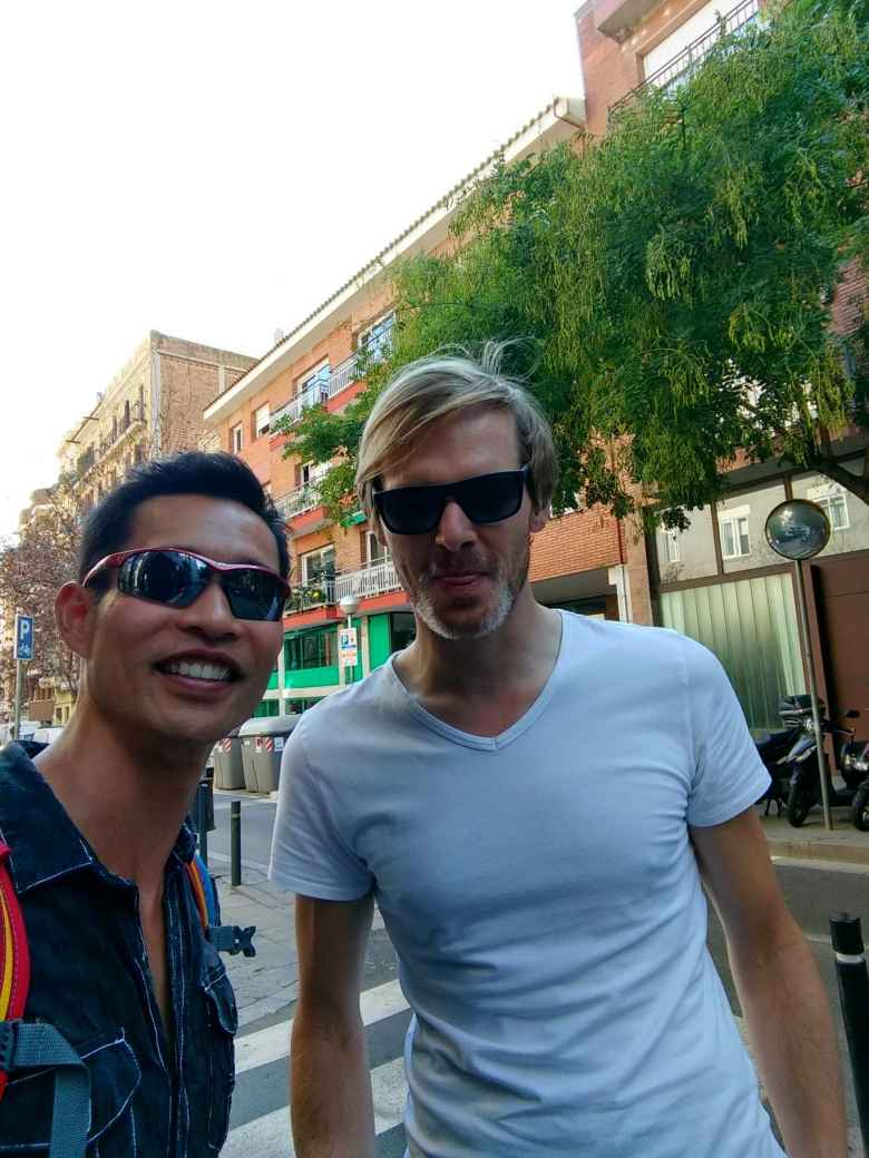 Felix Wong and Michael Wacker after having lunch in Barcelona.