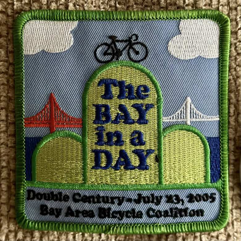 A patch given to participants of the 2005 The Bay in a Day Double Century .