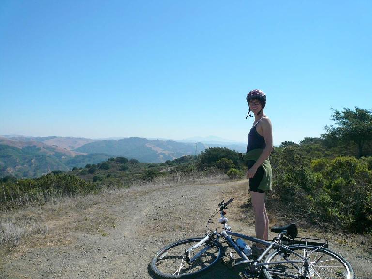 Sarah admiring the views to the east.  It was a very pleasant ride on a beautiful day with great company.