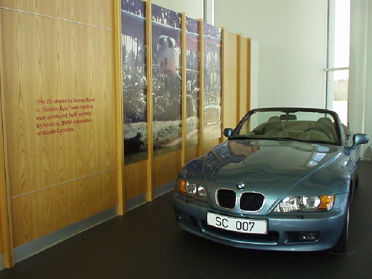 This was the very first Z3 manufactured, specifically for use as James Bond's car in the 1995 movie Goldeneye.  Shades of Lina, my former Z3...