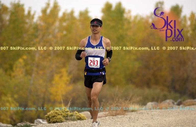 Clearly, this photo of me was taken early in the race because I was smiling. Clearly, this photo of me was taken early in the race because I was smiling.