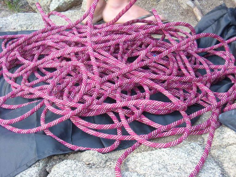 I had the honor of being the first to climb on Anita's new rope.