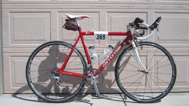 My Cannondale 3.0 all prepped for the 2014 Boulder Sunset Triathlon.