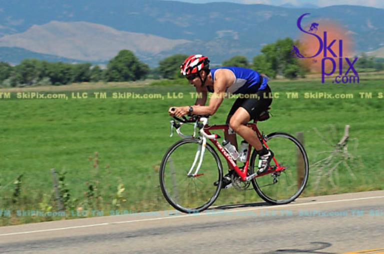 Felix Wong and Canny on the Boulder Sunset Triathlon bike course. Photo: SkiPix.com. Felix Wong and Canny on the Boulder Sunset Triathlon bike course.