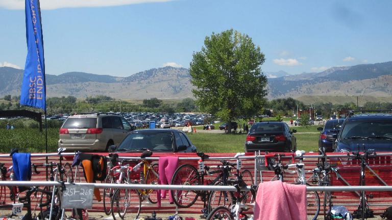 The foothills of the Front Range loomed to the west of the Boulder Reservoir.