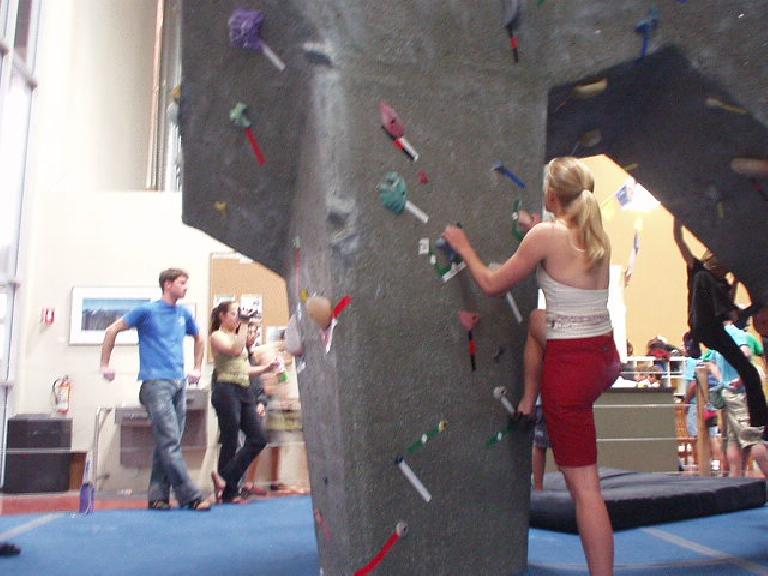 Ashley giving the dyno problem (which Heidi amazingly did statically) a go.  She came in 2nd in the women's Advanced division!