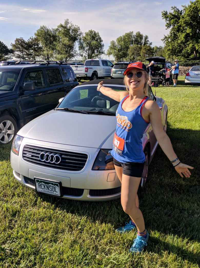 Emily with my Audi TT Roadster.