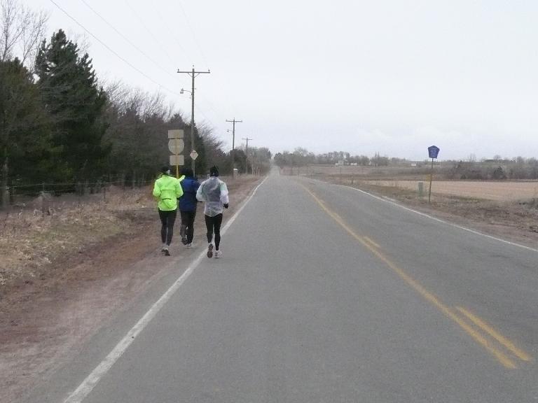 Running the second lap with crazy 50+ mph wind! Running the second lap with crazy 50+ mph wind!