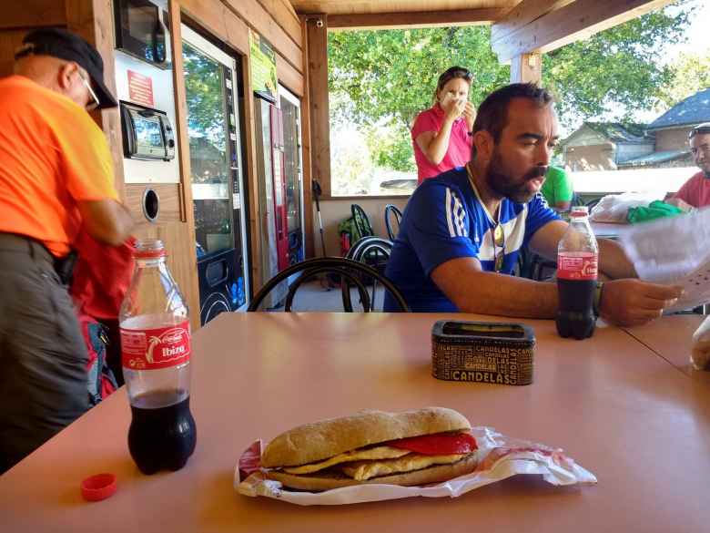 There were vending machines and even an oven for peregrinos of the Camino Primitivo in Gondar, Spain.