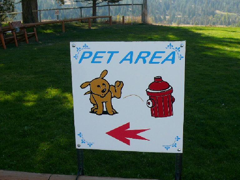 Funny sign during a pit stop on the way to Penticton, BC.