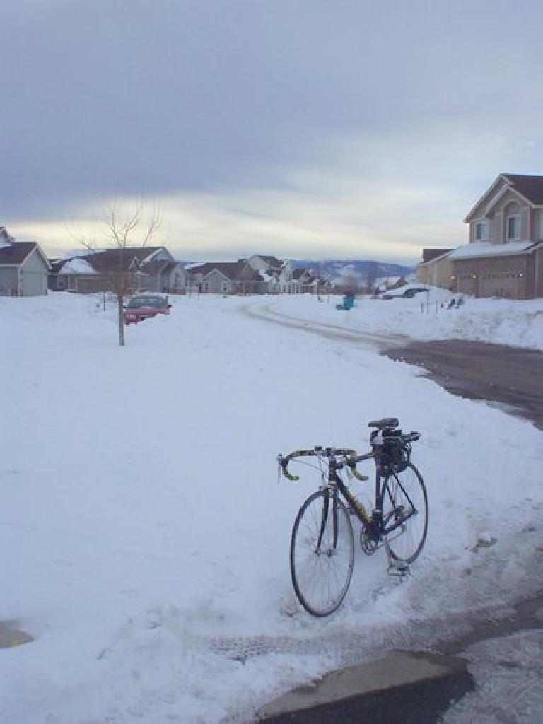 The neighborhood roads were only plowed about 200 feet from my house. In that 200 feet there was snow probably too deep for my cars. What to do?