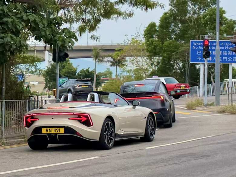 This is the very first MG Cyberster I've seen in person. It is fully electric.