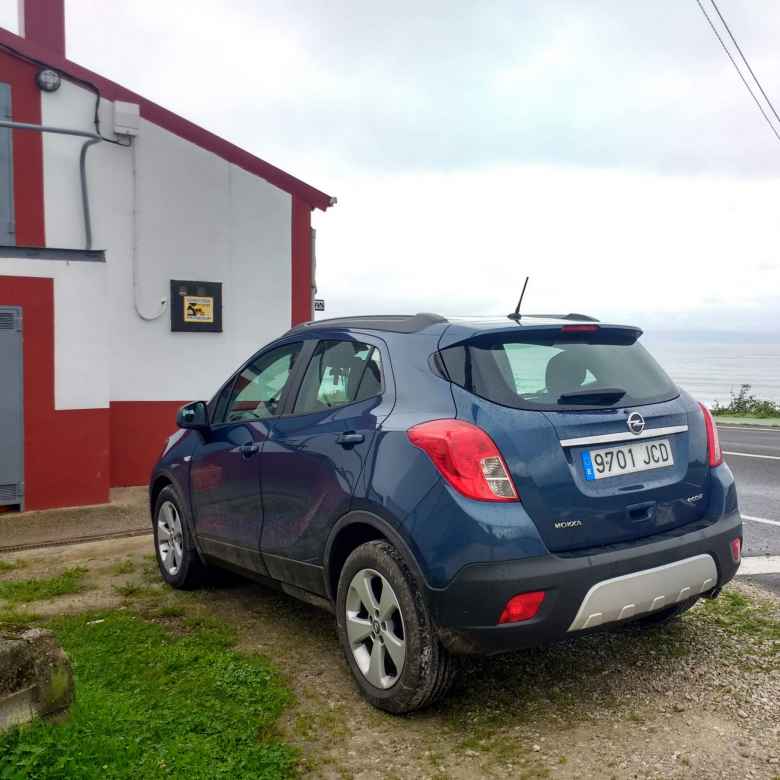 This blue Opel Mokka from the mid-2010s shares the same body as the U.S. Buick Encore.