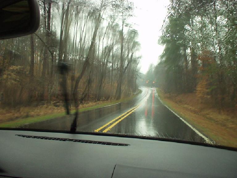 Both Durham and Chapel Hill, despite having 187,000 and 49,000 people respectively, are both very wooded and spread out.  Unfortunately today was raining; yesterday was really beautiful out here.